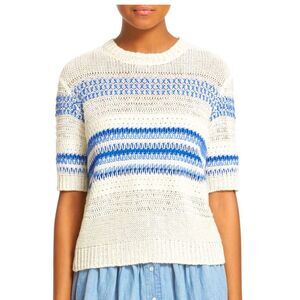 Current/Elliott for Anthropologie Mixed Stitch‎ Stripe Mini Sweater – Size  M(2)
